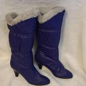 Vintage 1980's Danelle high heel fur lined boots